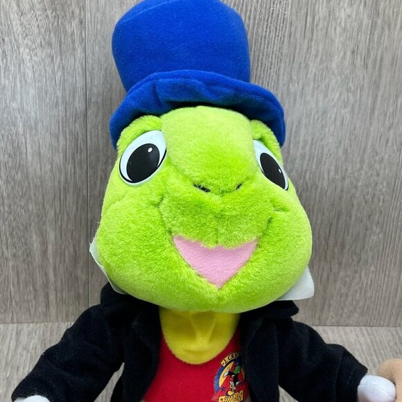 VTG Mattel Walt Disney Pinocchio Jiminy Cricket Plush Stuffed Animal Toy 15" - Picture 2 of 6